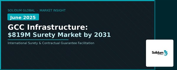 GCC Surety Market: Forecast to Reach $819 Million by 2031 as Infrastructure Boom Continues